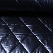Gesteppter Jackenstoff Rauten Navy Metallic