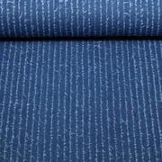 Hosenjeans Fransen Streifen Blau