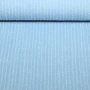 Hosenjeans Fransen Streifen Hellblau