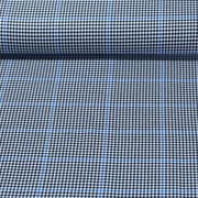 Hosenstoff Hahnentritt Karo Schwarz Blau