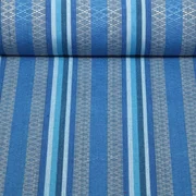 Jacquard Canvas Mexiko Streifen Mix Blau Hellblau