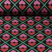 Jacquard Jersey "ASS" Schwarz