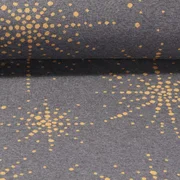 Jacquard Jersey "Boom" Grau Gold