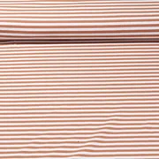 Jacquard Jersey Streifen Midi Hellbraun