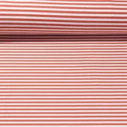 Jacquard Jersey Streifen Midi Ziegelrot