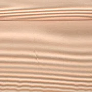Jacquard Jersey Streifen Mini Hellbraun