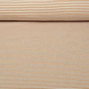 Jacquard Jersey Streifen Mini Karamell