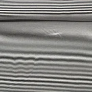Jacquard Jersey Streifen Mini Schwarzblau