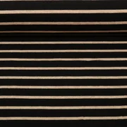 Jacquard Strickjersey Streifen Schwarz Beige