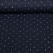 Jeans Jacquard Extrabreit Destroyed Dunkelblau