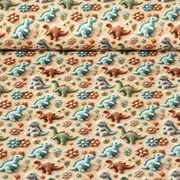 Jersey 3D Strickoptik Dinos Sand
