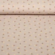 Jersey Blumenzweige Beige