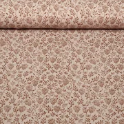 Jersey Kleine Blumenzweige Hellbraun