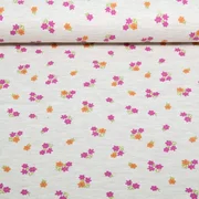 Jersey Mille Fleur Blumen Beige Melange