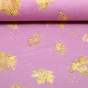 Jogging Glitzerpüppi Digitaldruck Herbstblätter Lila