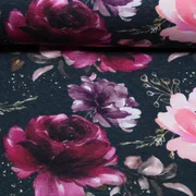 Jogging Glitzerpüppi Digitaldruck Rosen Navy