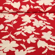 Blusen- & Kleiderstoff Stretch Blumen Rot