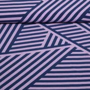Blusen- & Kleiderstoff Stretch Geometric Blau
