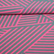 Blusen- & Kleiderstoff Stretch Geometric Pink