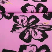 Blusen- & Kleiderstoff Stretch Große Blumen Pink
