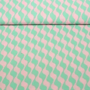 Kleider und Blusenstoff Wellen Mint