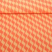 Kleider und Blusenstoff Wellen Orange