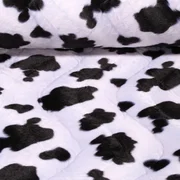 Kunstfell Kuh Weiß Schwarz