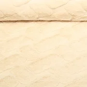 Kunstfell Rauten Uni Beige