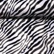 Kunstfell Zebra Weiß Schwarz