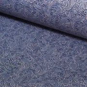 Kunstleder floral blau