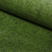 Kunstleder floral grün 