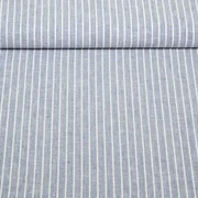 Leinen Baumwolle Streifen Jeansblau