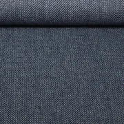 Mantelstoff Wolltweed Blau Melange