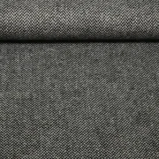 Mantelstoff Wolltweed Schwarz Melange
