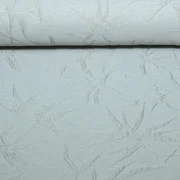 Nachhaltiger Canvas Jacquard Blätter Bestickt Grau
