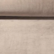 Nickistoff Velours Uni Dunkelbeige