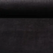 Nickistoff Velours Uni Schwarz