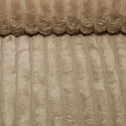 Plüschfell Streifen Beige