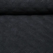 Polsterstoff "Hermine" Stepp-Optik Uni Schwarz