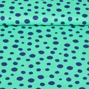 Popeline Geometrics Punkte Grün