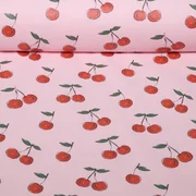Regenjackenstoff Kirschen Rosa