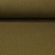 Rippen-Stricksweat Uni Grün