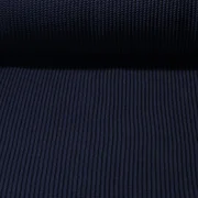 Rippen-Stricksweat Uni Navy