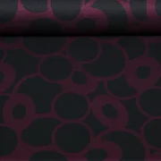 Romanit Jersey Kreise Retro Schwarz Bordeaux