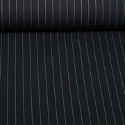 Romanit Jersey Nadelstreifen Schwarz