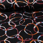 Romanit Jersey Soft Kringel Schwarz Braun