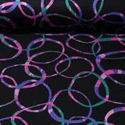 Romanit Jersey Soft Kringel Schwarz Lila
