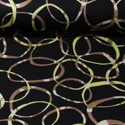 Romanit Jersey Soft Kringel Schwarz Lime