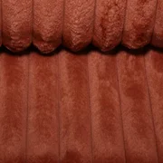 Schweres Plüschfell Streifen Terracotta