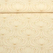Seersucker Vintage Blüten Ecru Braun
